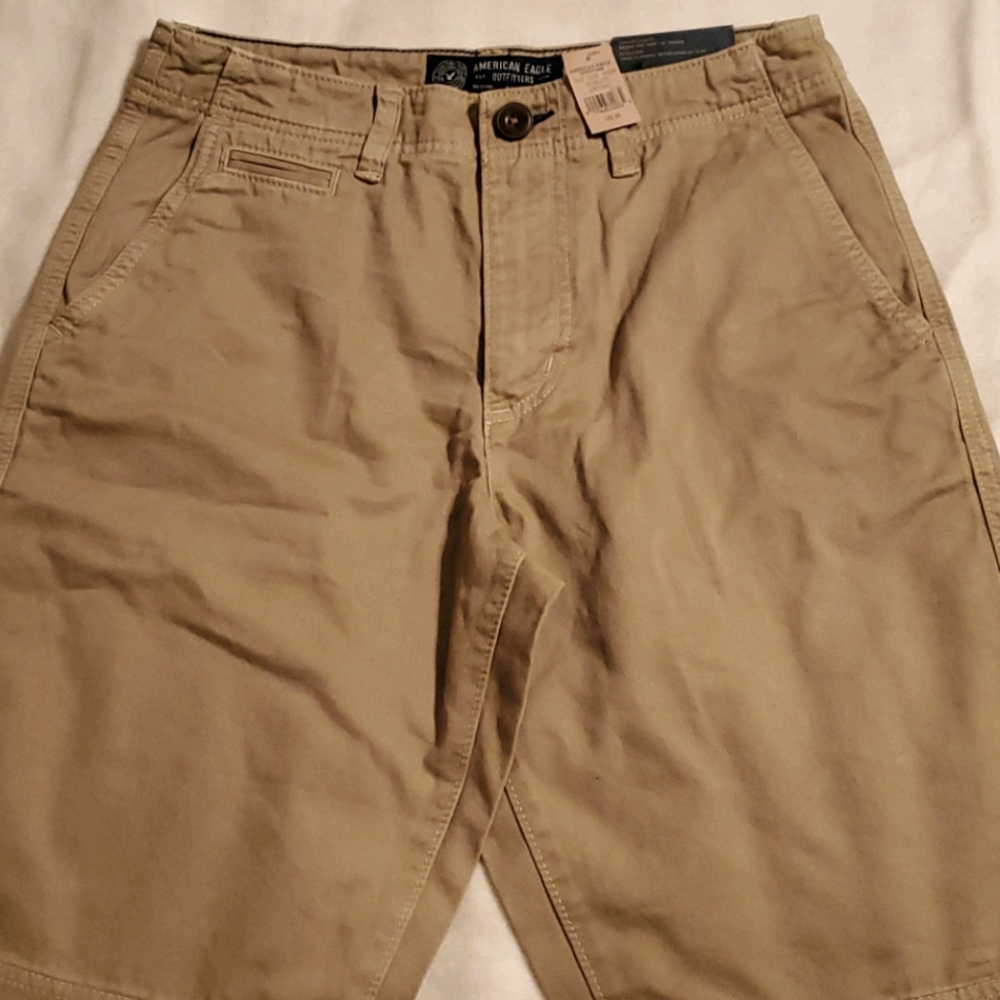 American Eagle longer length khaki shorts NWT